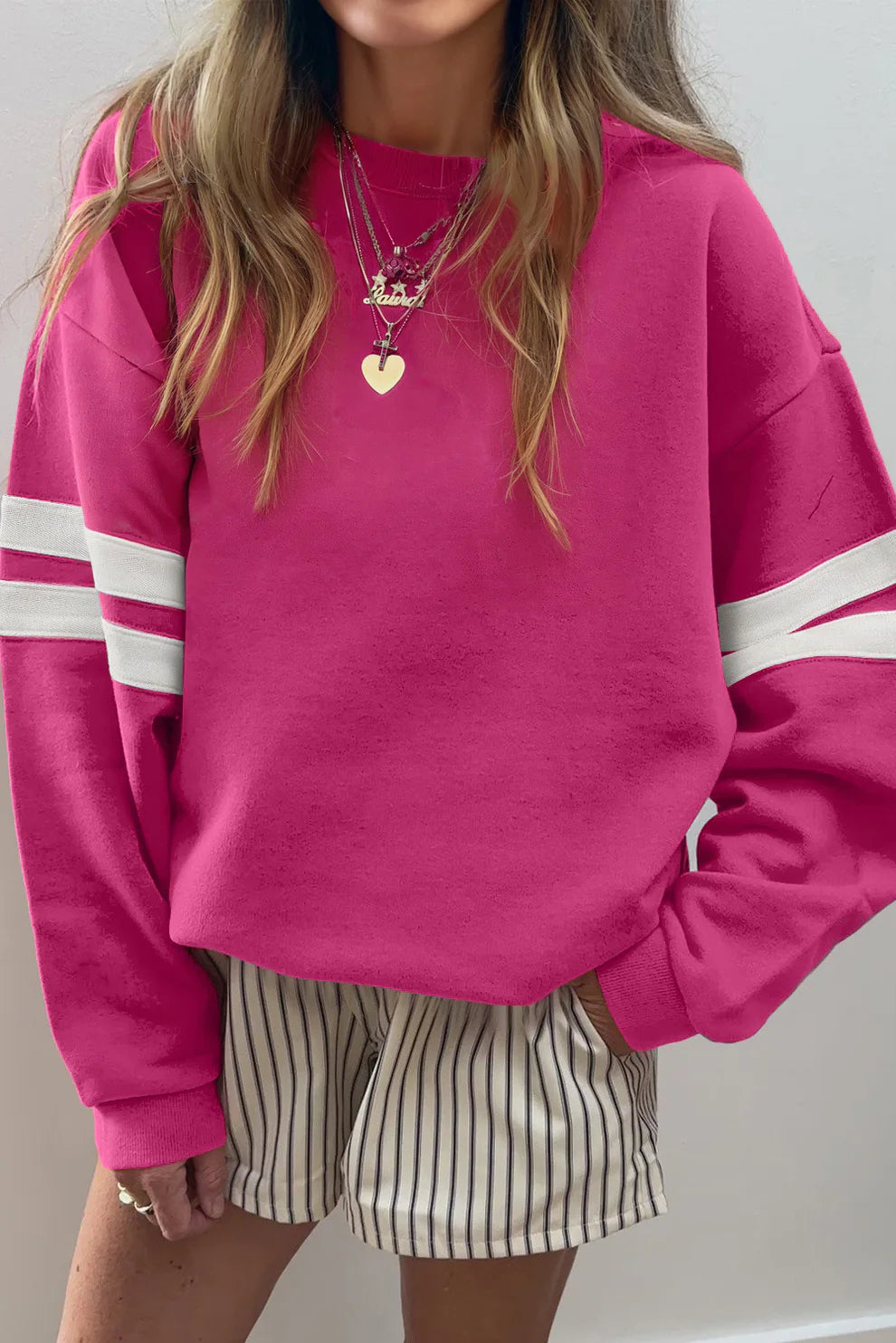 Varsity Stripe Pink