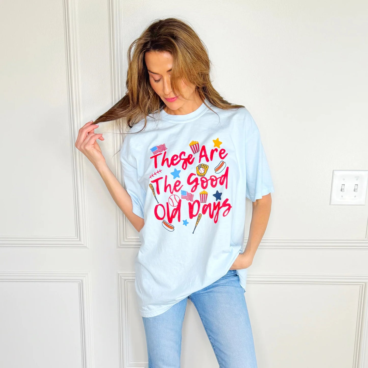 These Are the Good Old Days Graphic Tee – Chambray