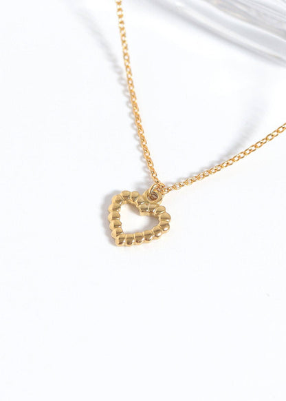 (9pc) 18K Gold PVD Stainless Steel Heart Charm Set