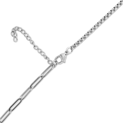 Split Chain with Stone Charm Holder
