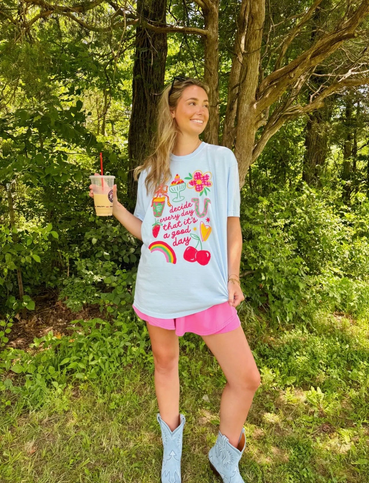 Decide Every Day It's a Good Day - Chambray T-shirt