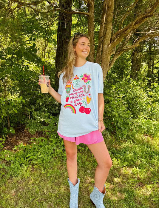 Decide Every Day It's a Good Day - Chambray T-shirt