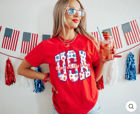 USA Home of the Brave Tshirt