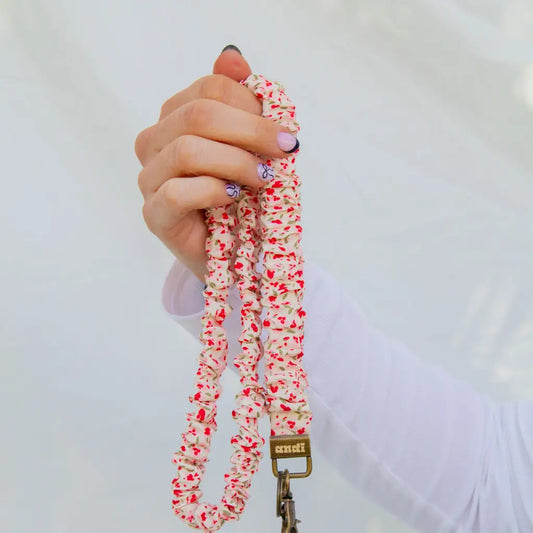 Red & Pink Floral Lanyard
