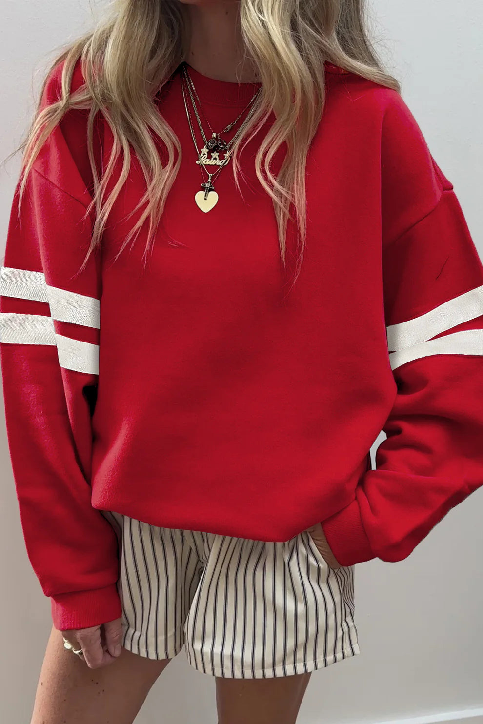 Varsity Stripe Red