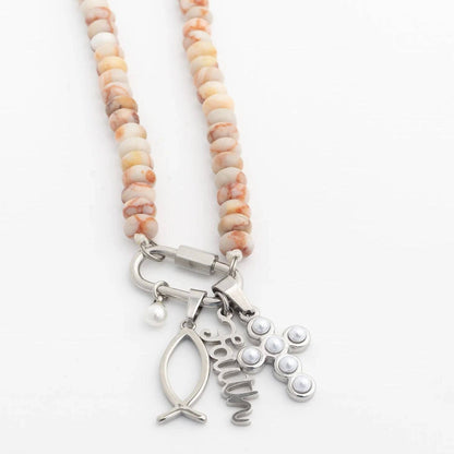 Freshwater Pearl Cross Charm