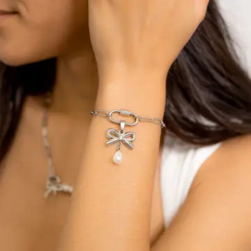 Paperclip Carabiner Charm Bracelet