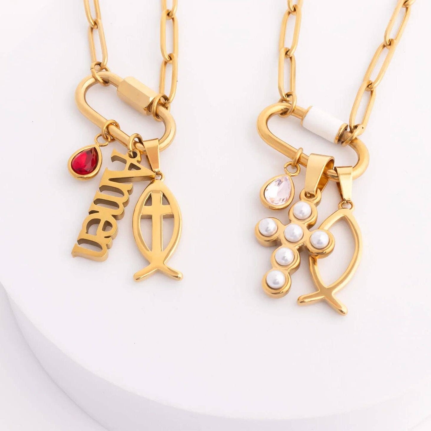 Freshwater Pearl Cross Charm