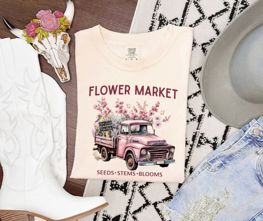 Flower Market Truck Tshirt