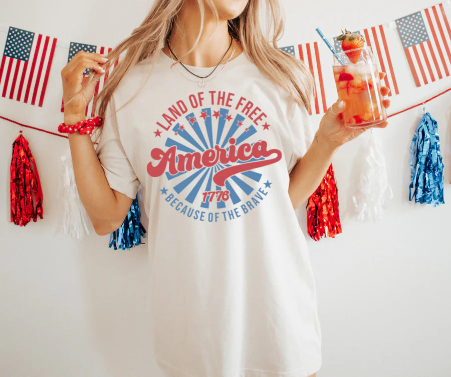 Land of the Free Because of the Brave Tee